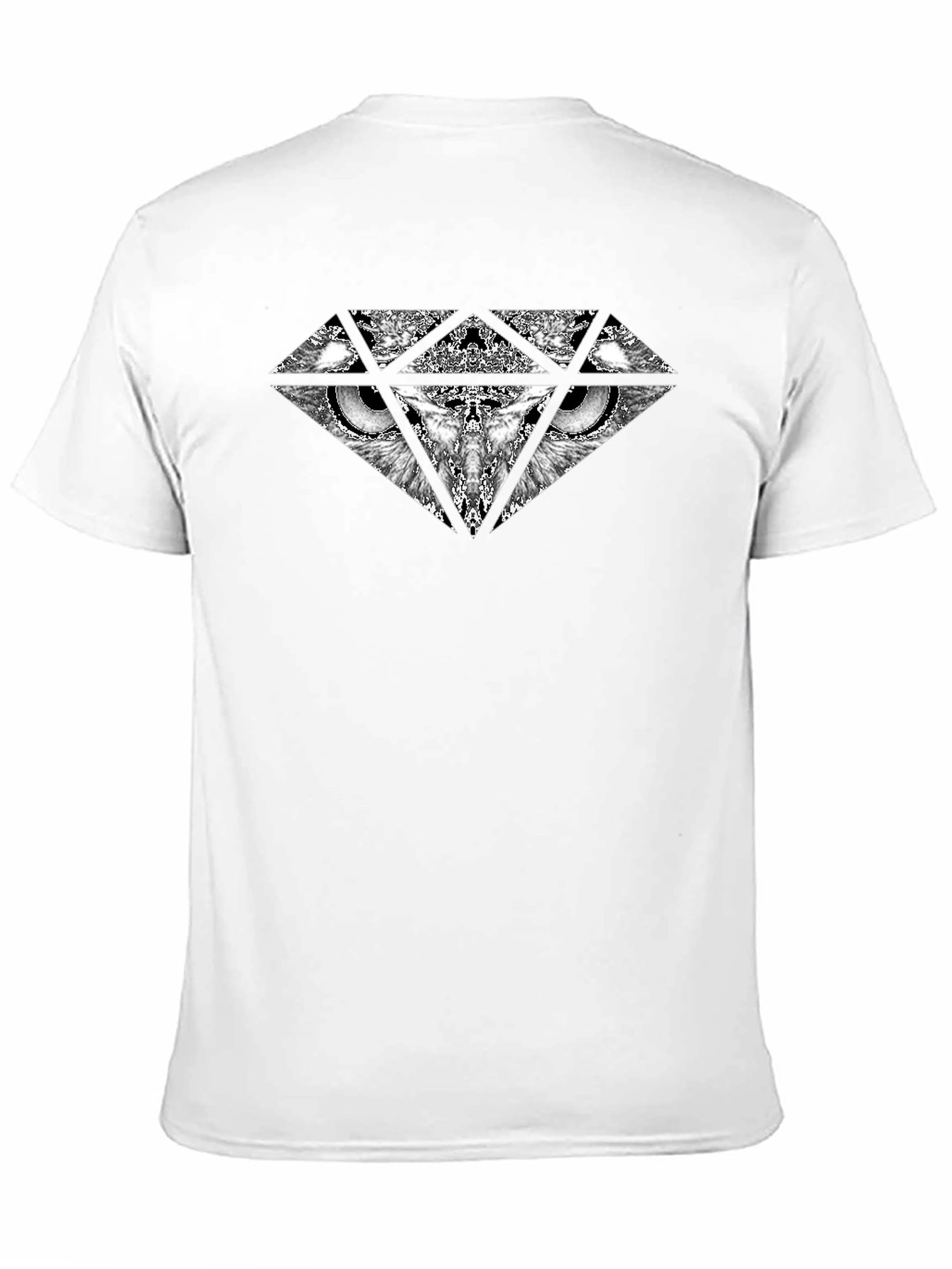 Diamond Owl Graphic Black T-Shirt