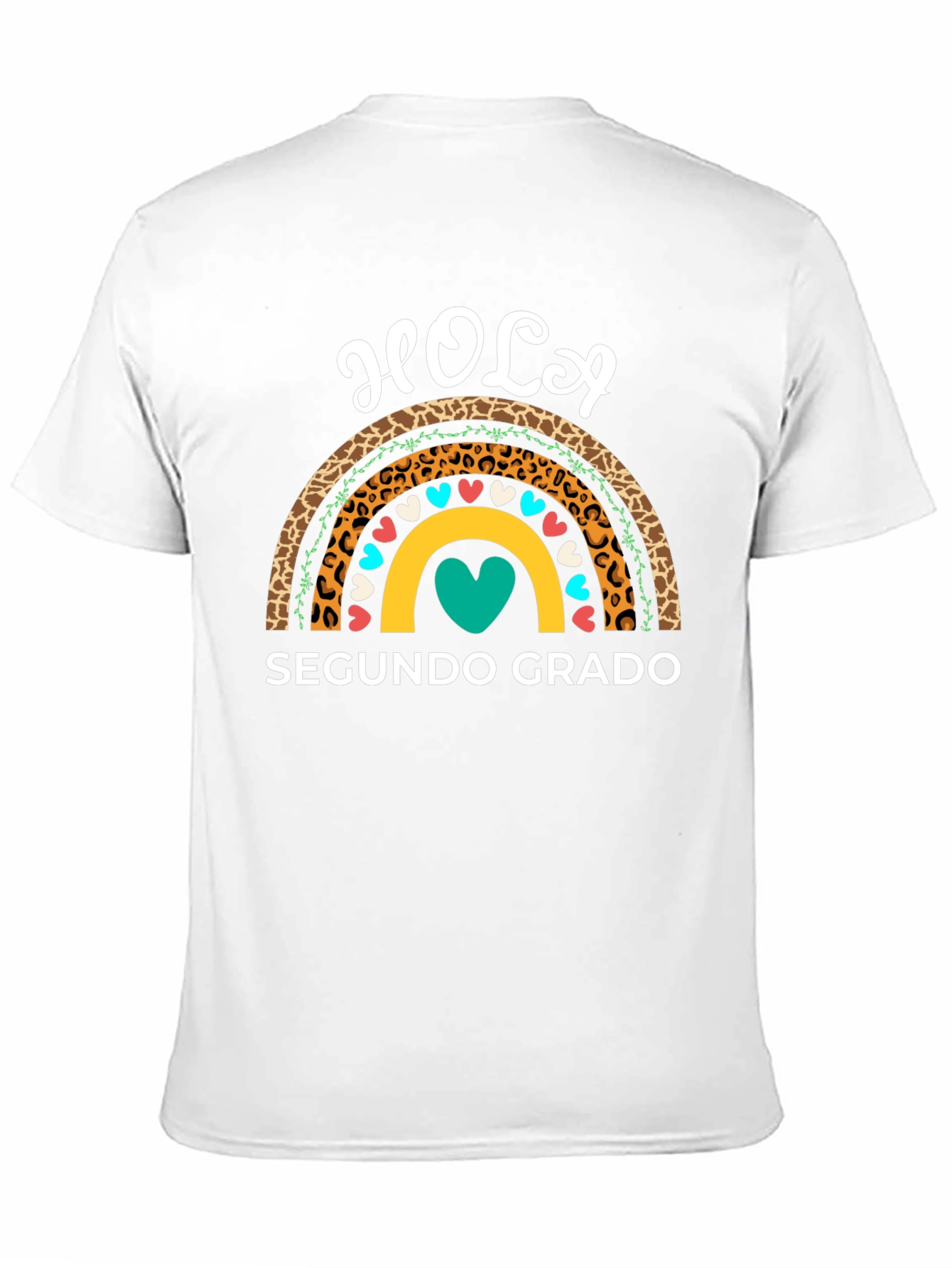 Hola Segundo Grado Rainbow Teacher T-Shirt