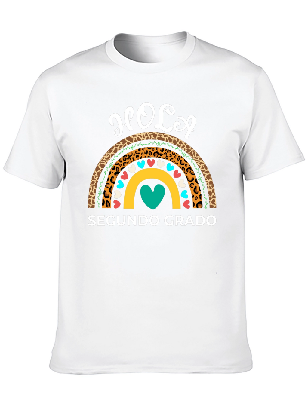 Hola Segundo Grado Rainbow Teacher T-Shirt