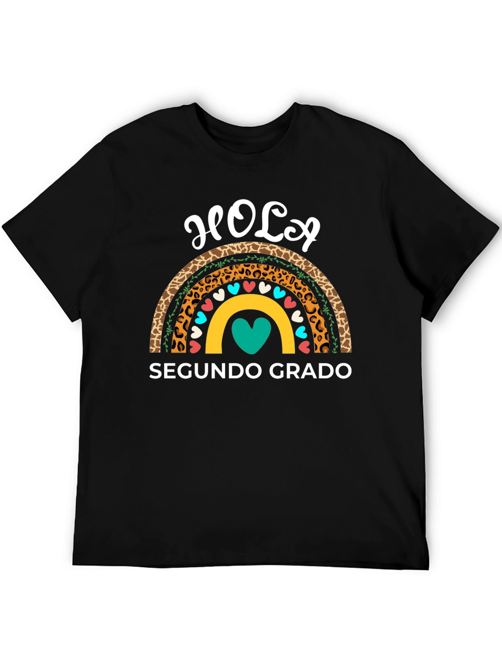 Hola Segundo Grado Rainbow Teacher T-Shirt