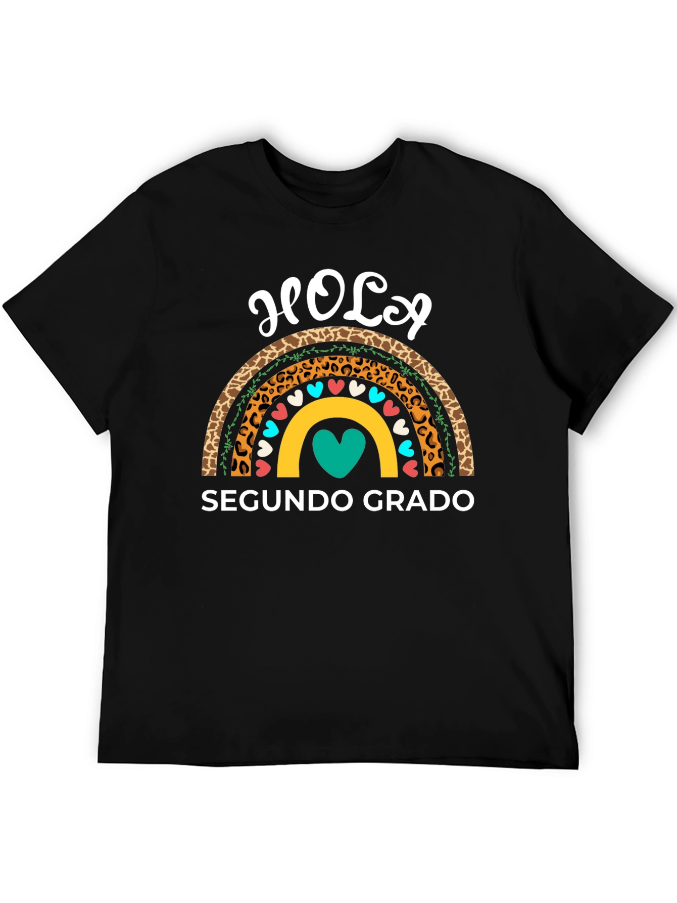 Hola Segundo Grado Rainbow Teacher T-Shirt