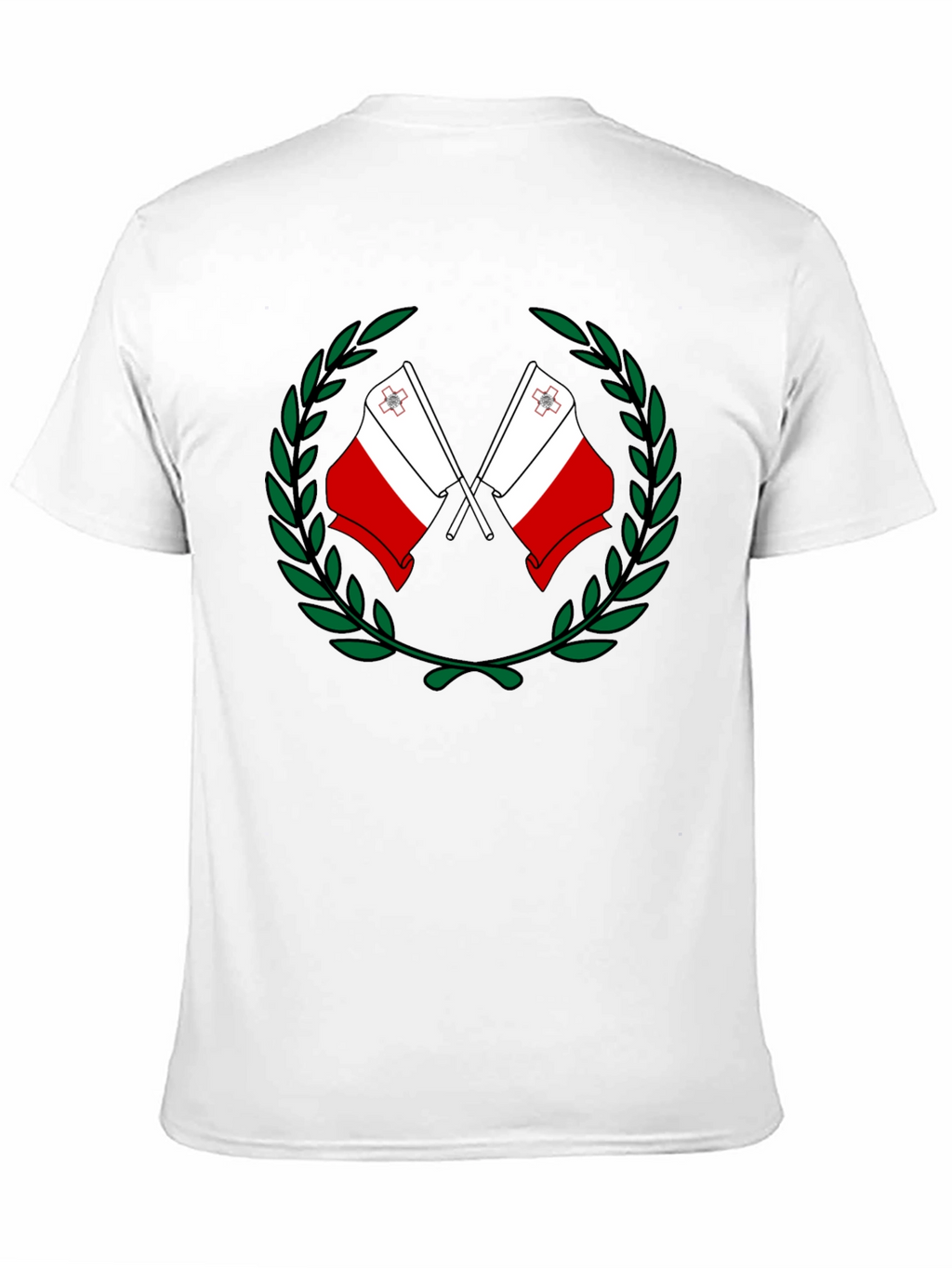 Malta Flag Laurel Wreath Graphic T-Shirt