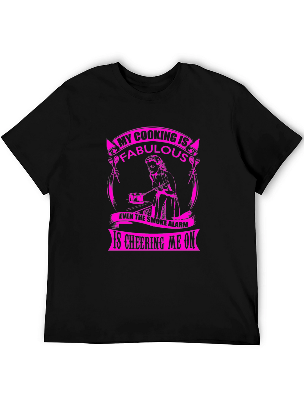 Funny Cooking Fabulous Smoke Alarm Mens Black T-Shirt