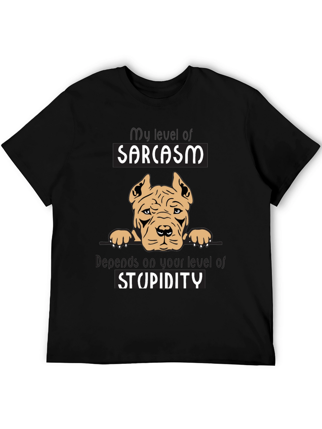 Sarcastic Dog Graphic Tee - Mens Black T-Shirt