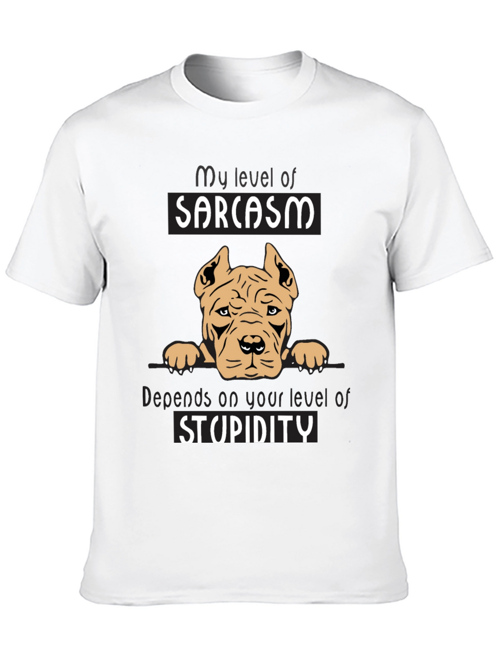 Sarcastic Dog Graphic Tee - Mens Black T-Shirt