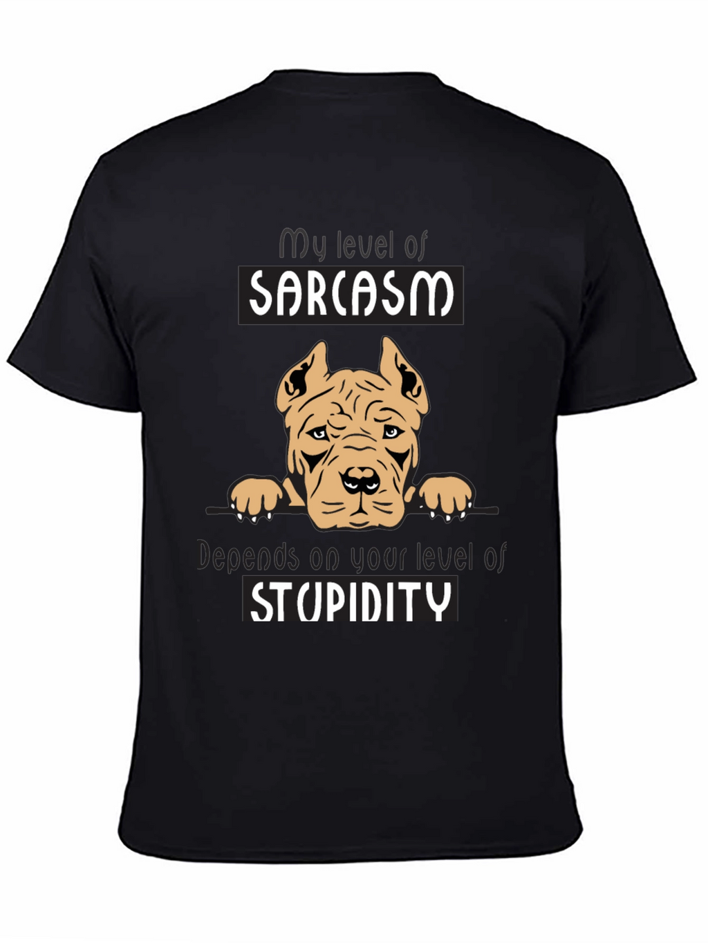 Sarcastic Dog Graphic Tee - Mens Black T-Shirt