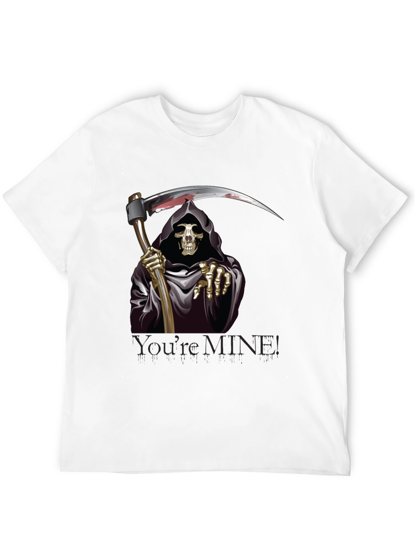Grim Reaper Graphic Tee - Youre Mine T-Shirt