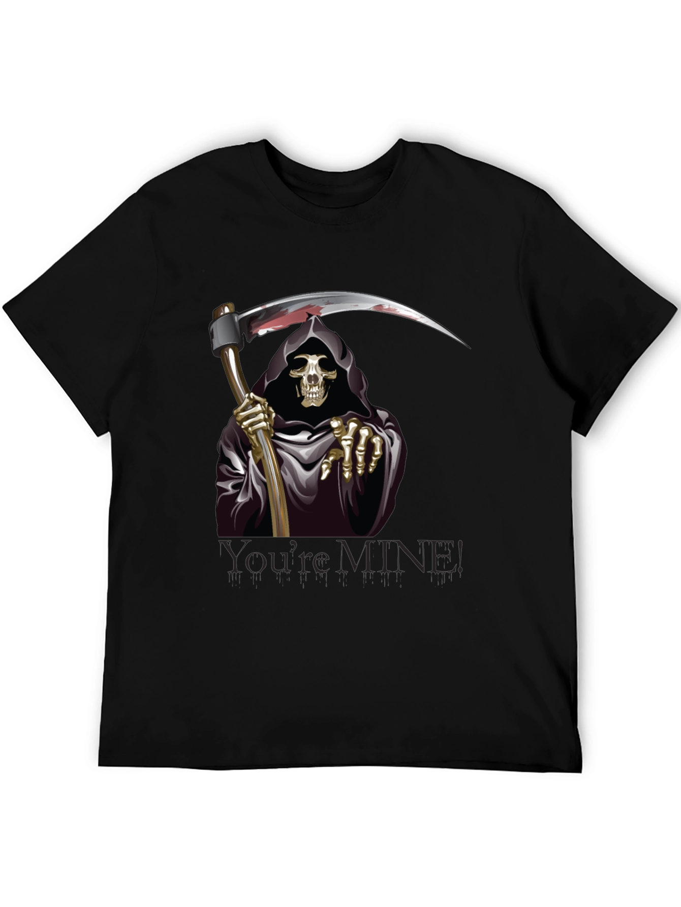 Grim Reaper Graphic Tee - Youre Mine T-Shirt