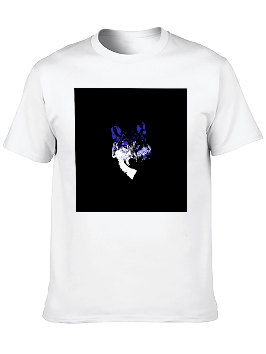 Wolf Graphic Tee - Black Crew Neck T-Shirt