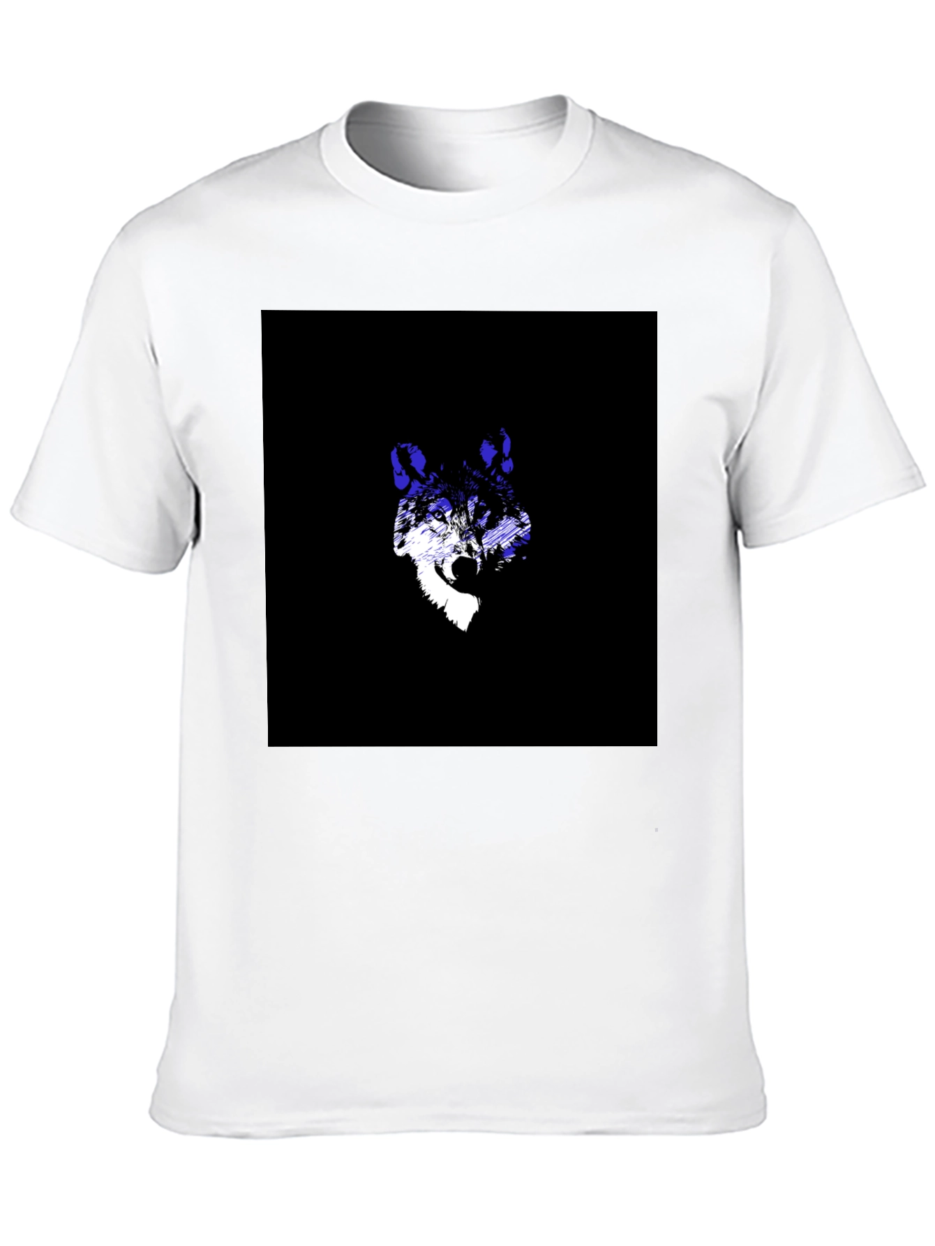 Wolf Graphic Tee - Black Crew Neck T-Shirt
