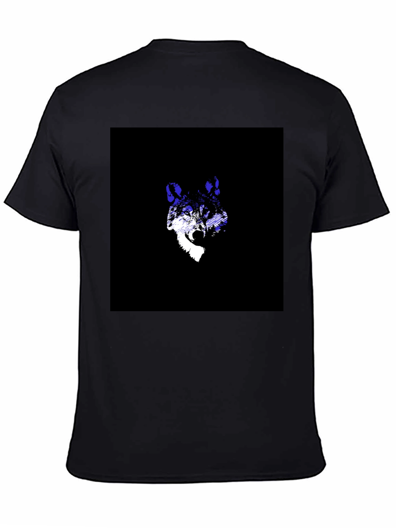Wolf Graphic Tee - Black Crew Neck T-Shirt