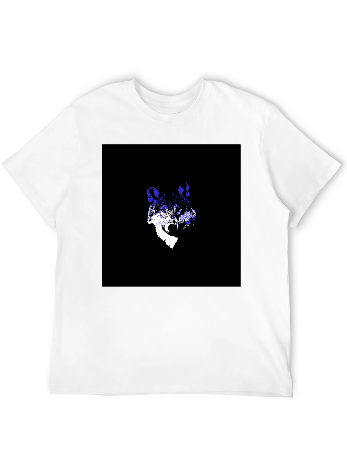 Wolf Graphic Tee - Black Crew Neck T-Shirt