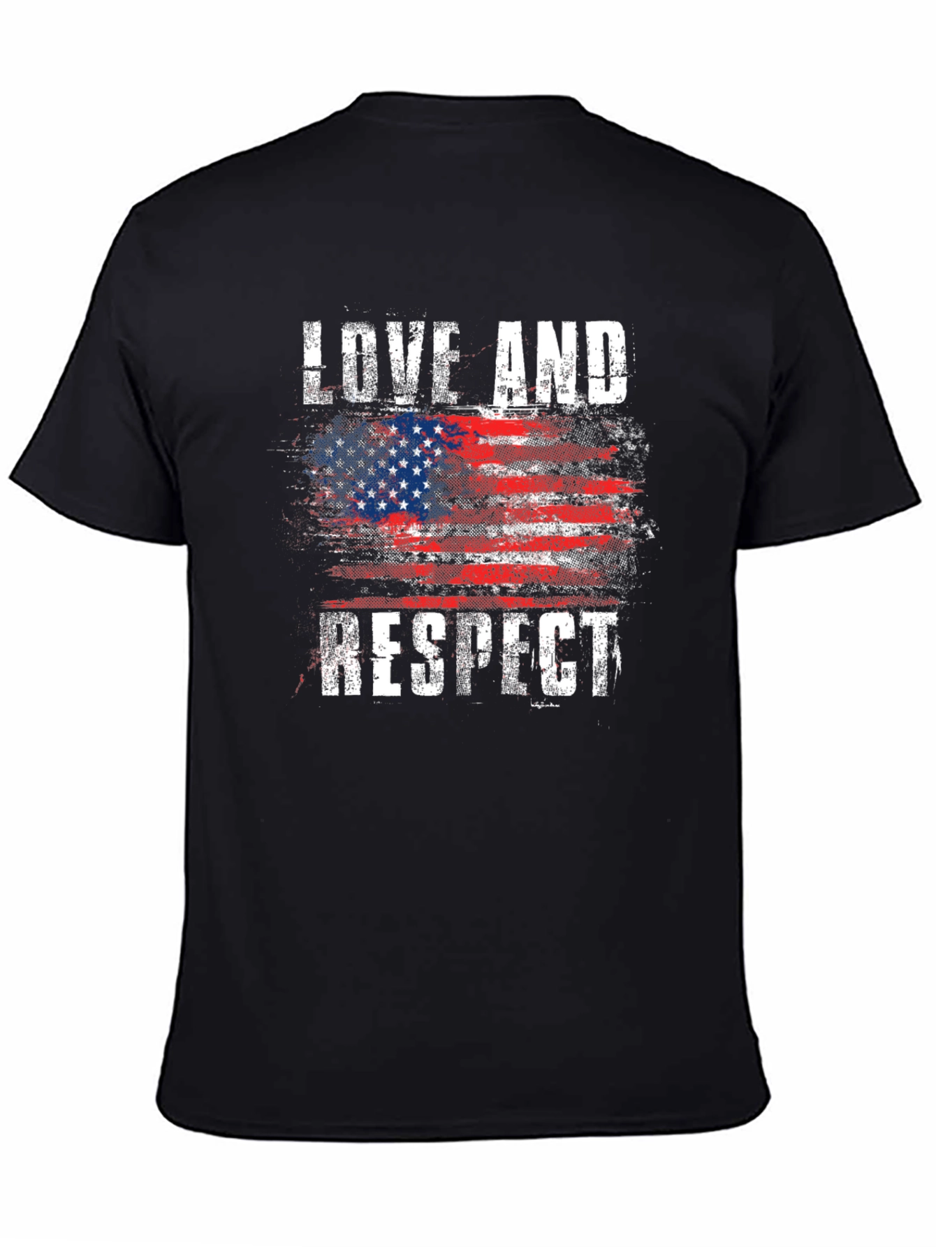 Love and Respect USA Flag Graphic Tee - Patriotic Shirt