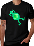 Cool Frog Graphic Tee - Black Cotton Blend