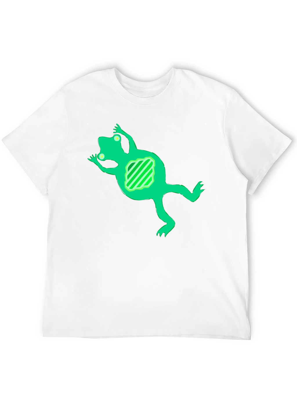 Cool Frog Graphic Tee - Black Cotton Blend