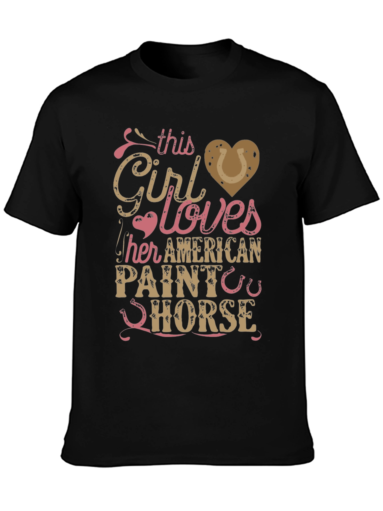 Girl Loves American Paint Horse Graphic Tee