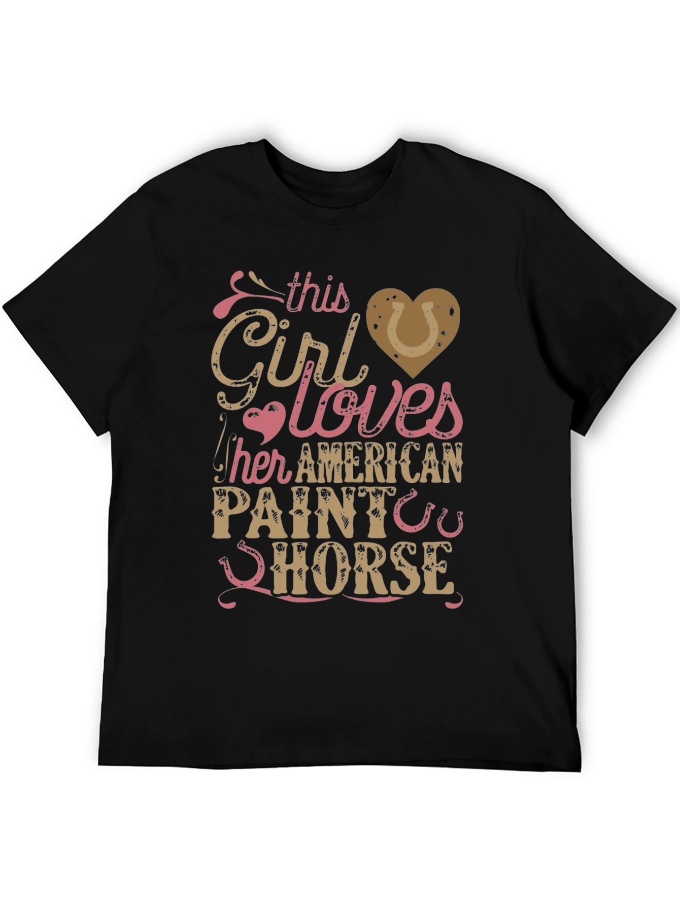 Girl Loves American Paint Horse Graphic Tee