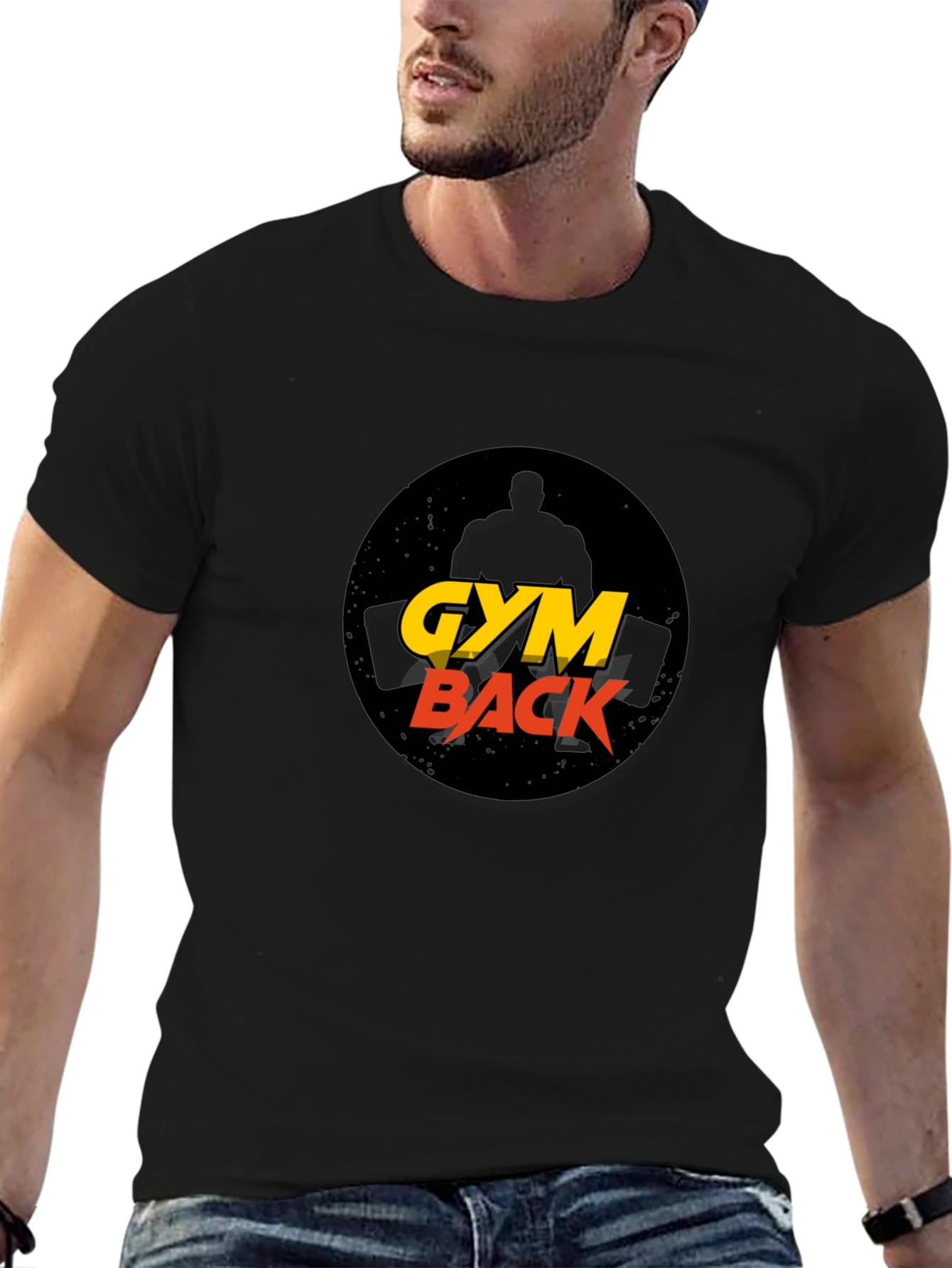 Gym Back Black T-Shirt Fitness Apparel