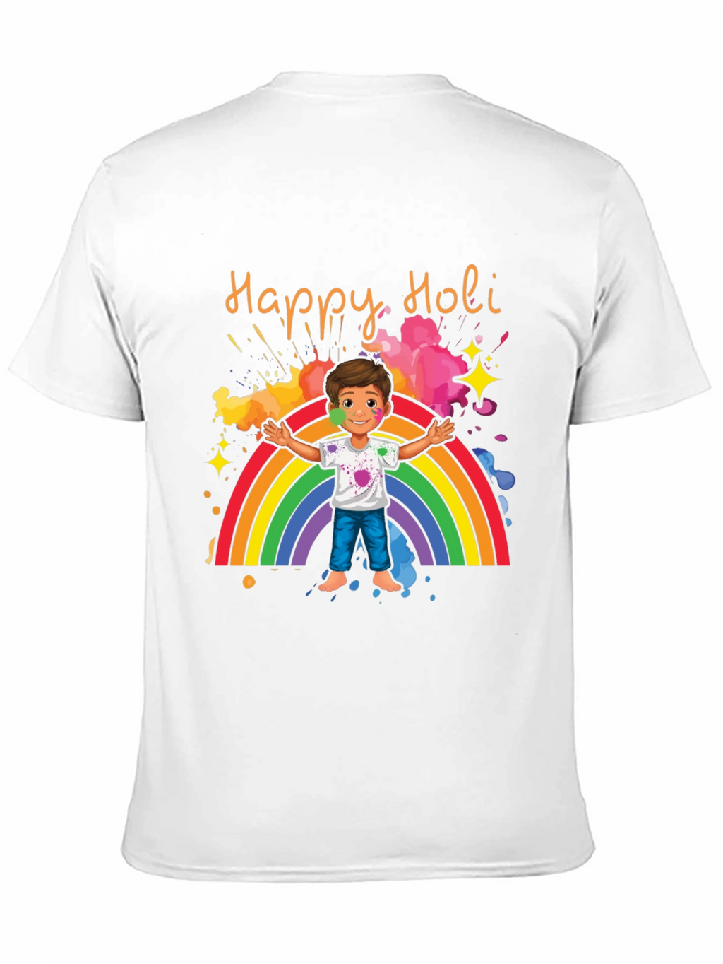 Happy Holi T-Shirt - Rainbow & Celebration