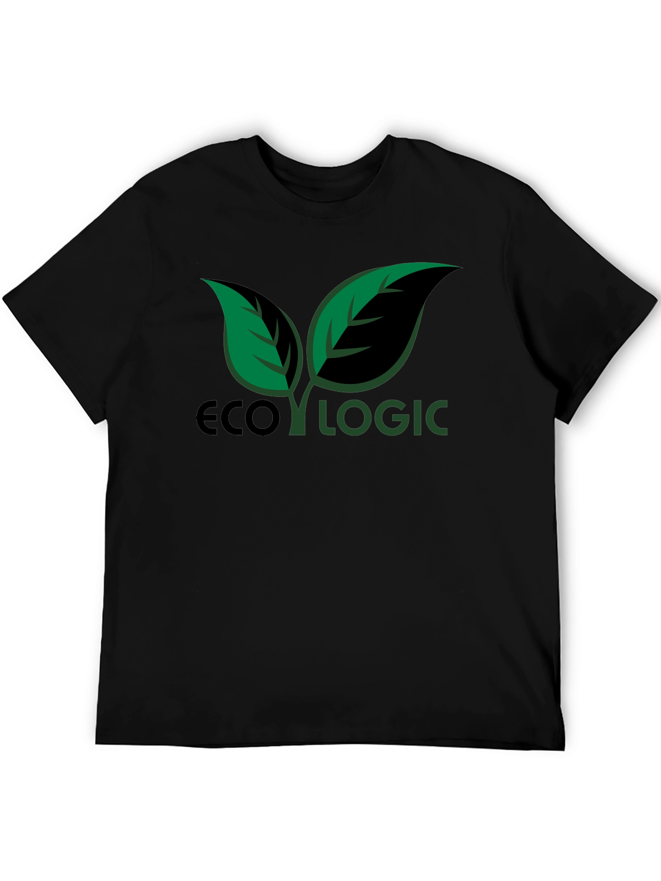 Eco Logic Graphic T-Shirt - Green Leaves Design
