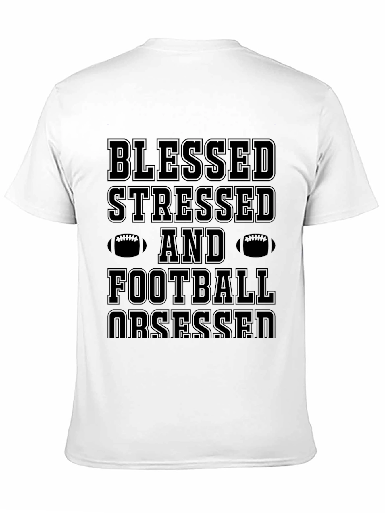 Blessed Stressed Football Obsessed Graphic Tee