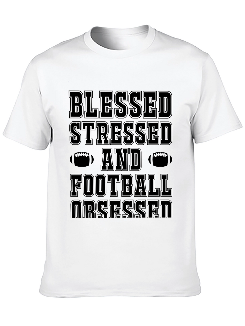 Blessed Stressed Football Obsessed Graphic Tee