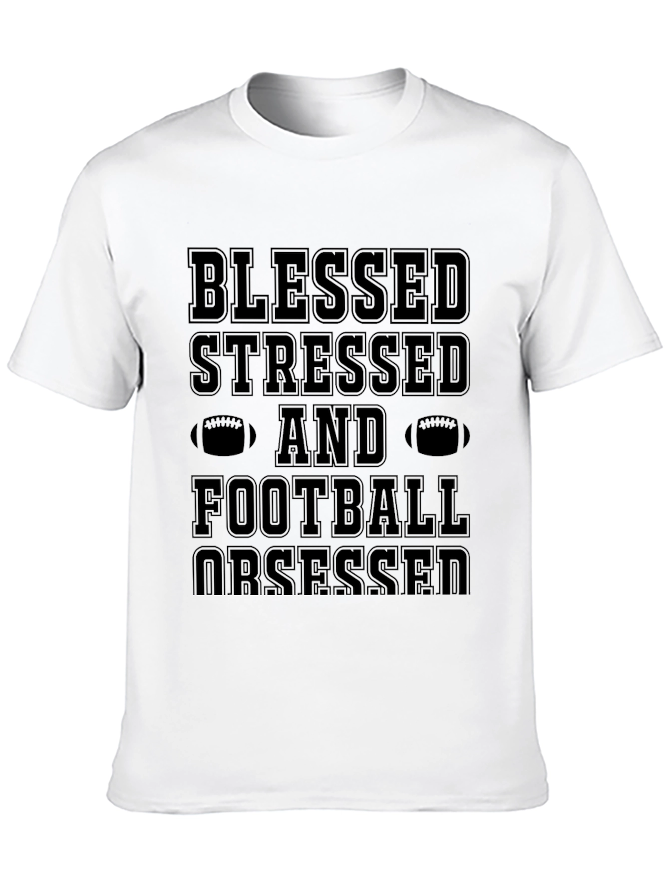 Blessed Stressed Football Obsessed Graphic Tee
