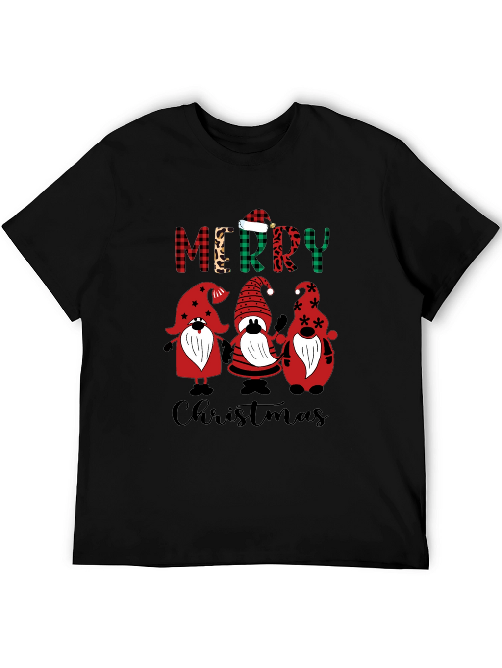 Festive Gnome Merry Christmas Graphic Tee