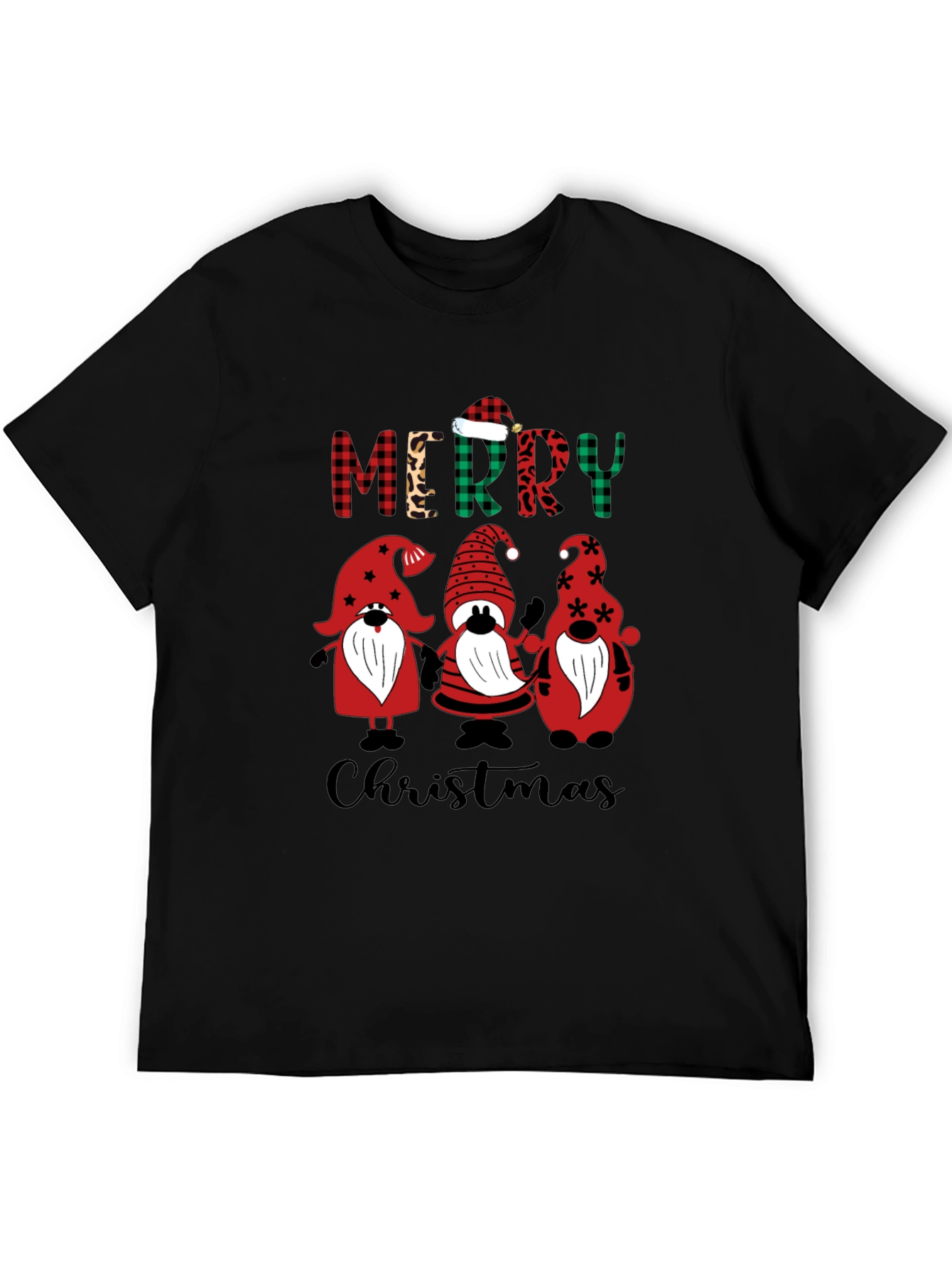 Festive Gnome Merry Christmas Graphic Tee