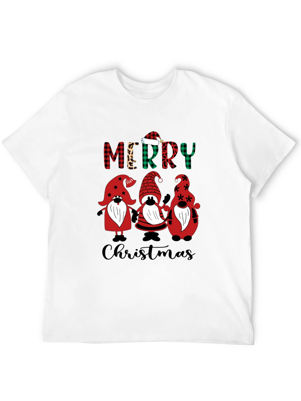 Festive Gnome Merry Christmas Graphic Tee