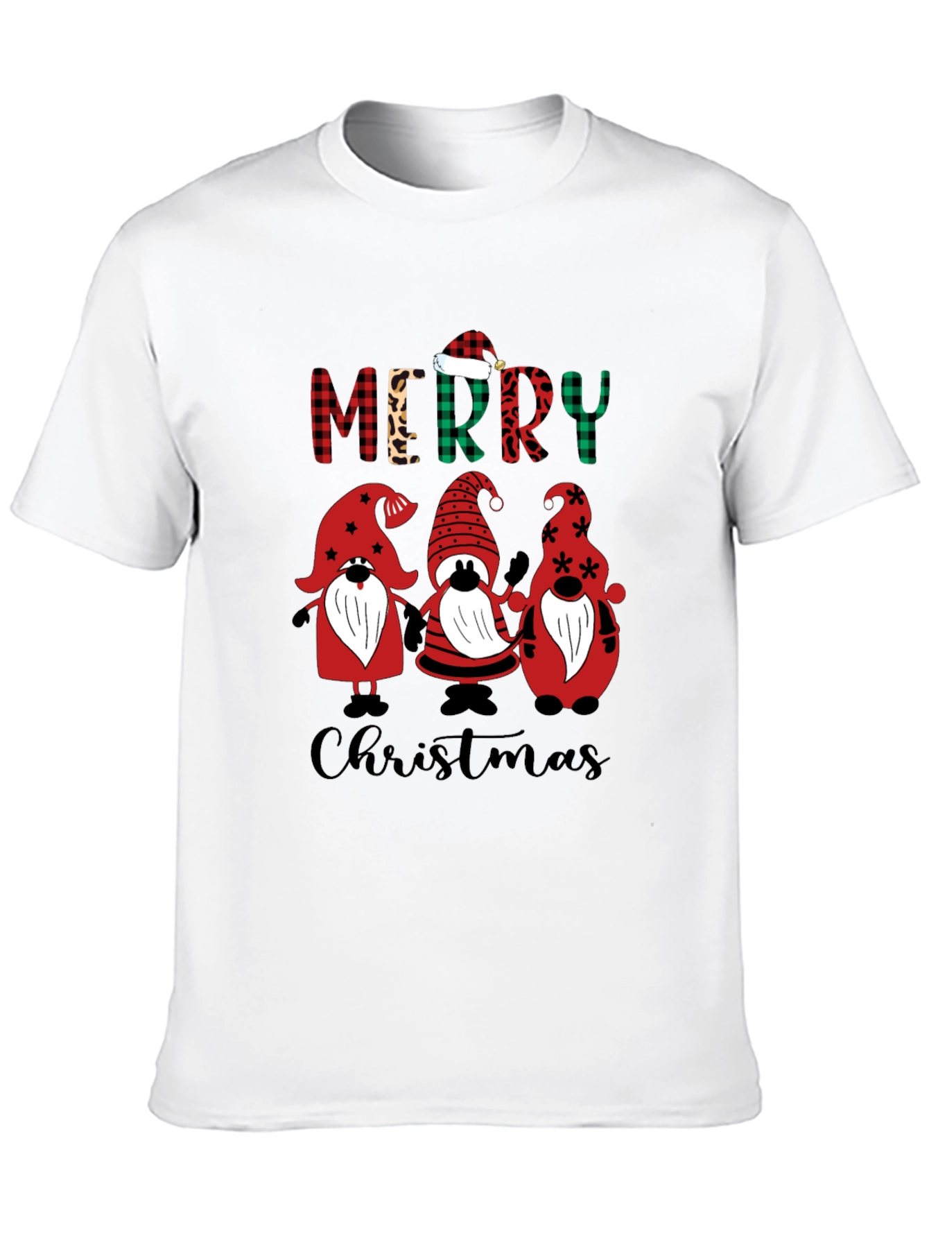 Festive Gnome Merry Christmas Graphic Tee