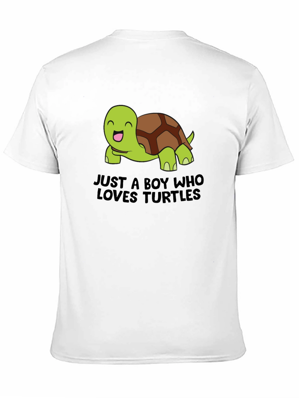 Boys Loves Turtles Graphic Tee - Black