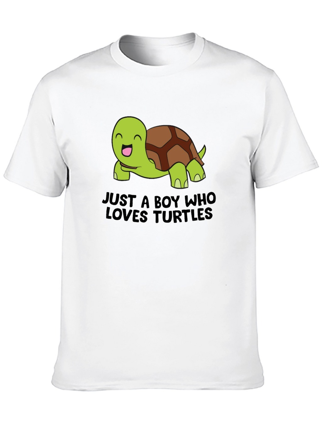 Boys Loves Turtles Graphic Tee - Black