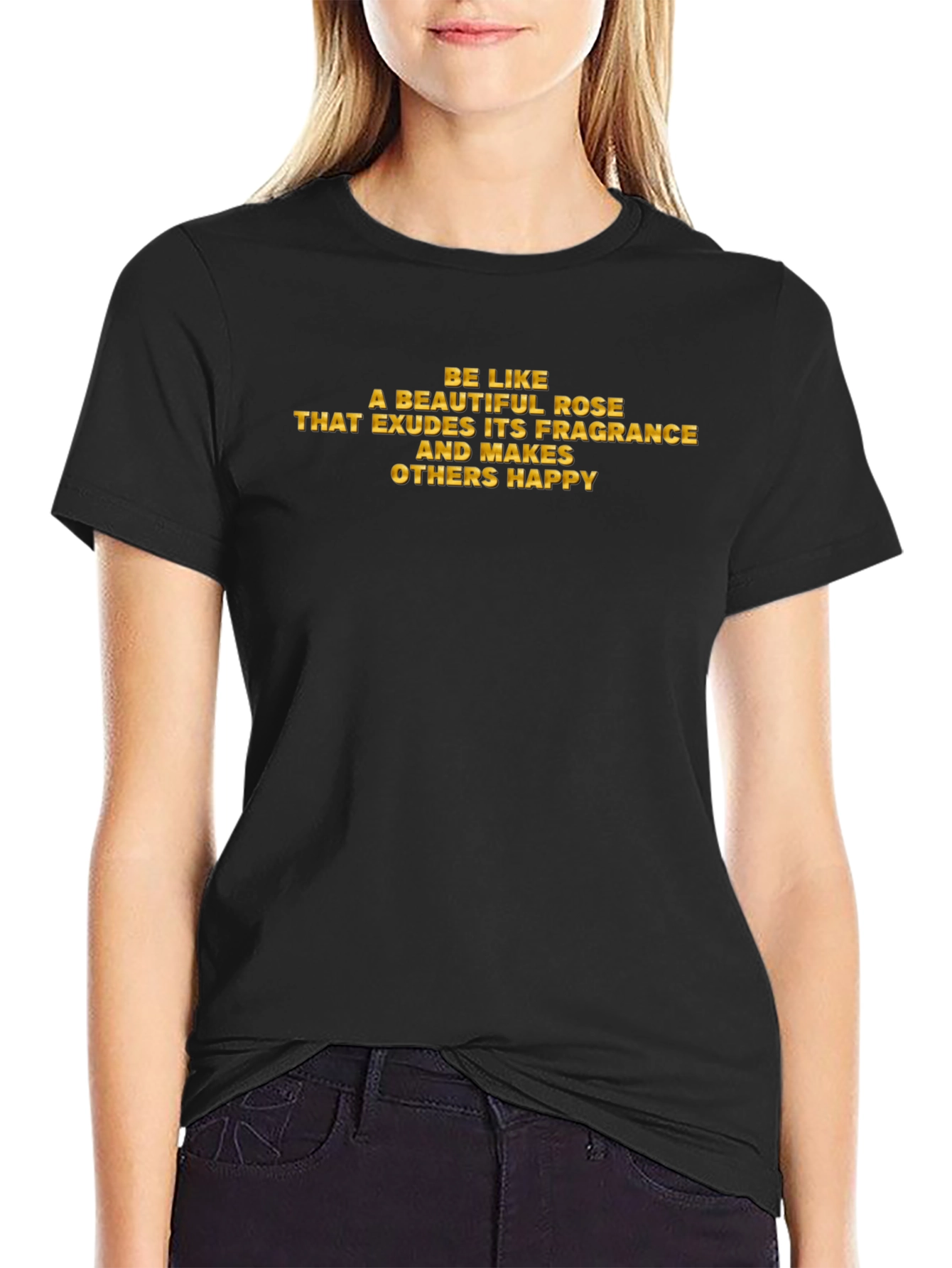 Inspirational Rose Quote Graphic T-Shirt