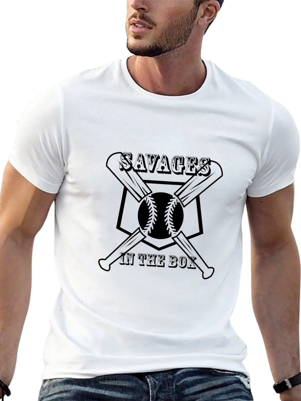 Savages in the Box Baseball T-Shirt