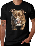 Pitbull Dog Graphic Tee - Classic Black T-Shirt