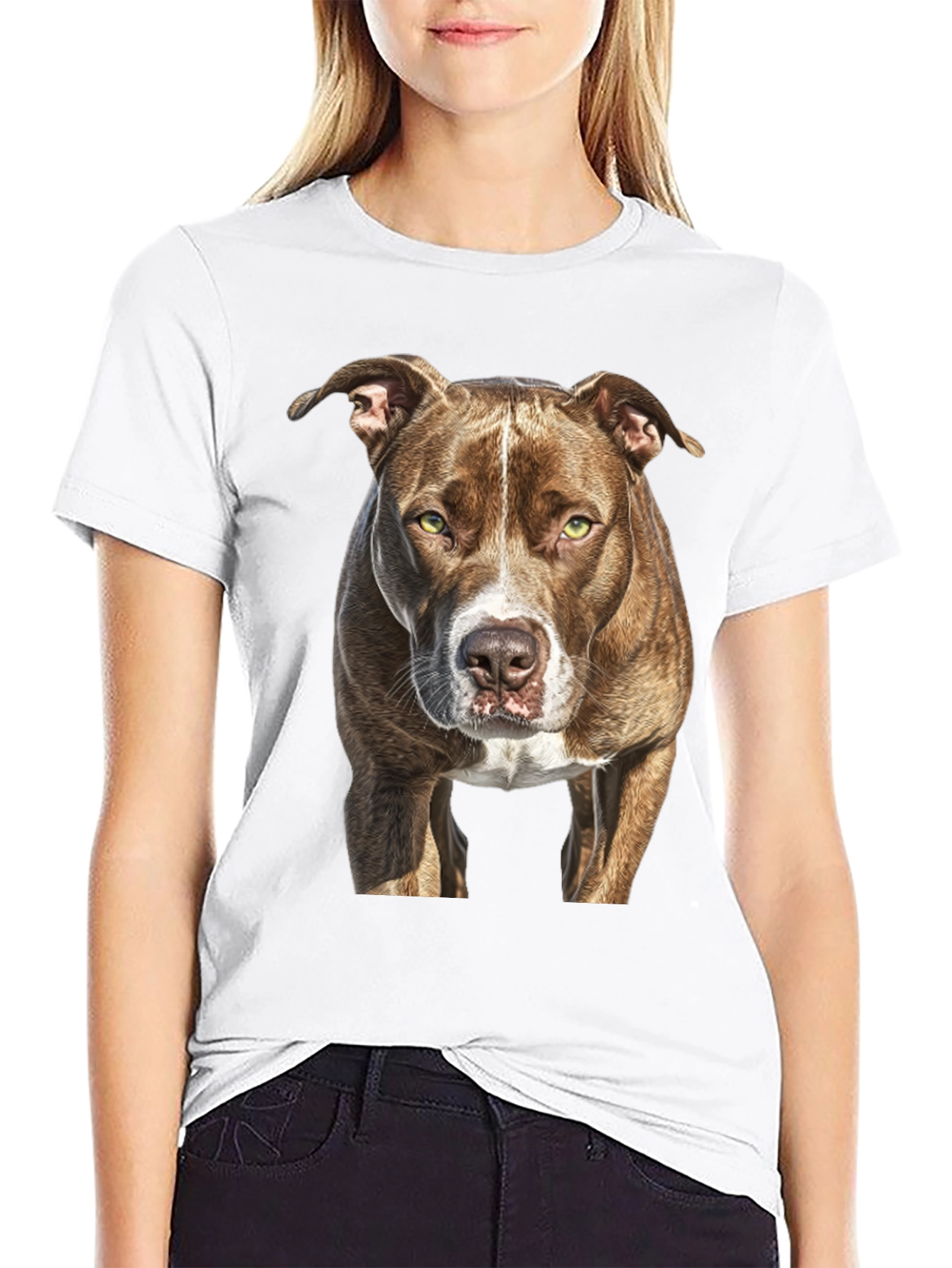 Pitbull Dog Graphic Tee - Classic Black T-Shirt
