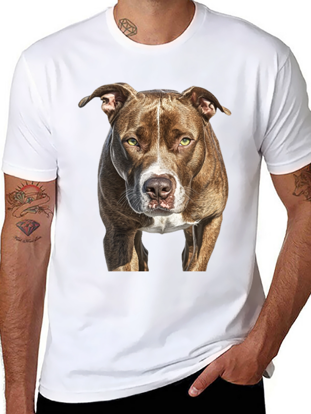 Pitbull Dog Graphic Tee - Classic Black T-Shirt