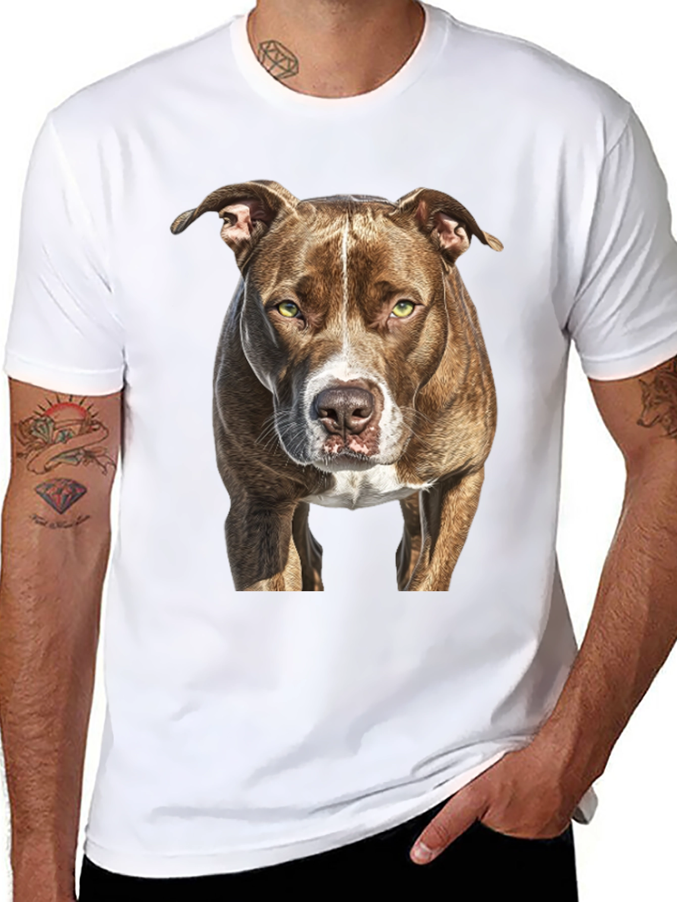 Pitbull Dog Graphic Tee - Classic Black T-Shirt