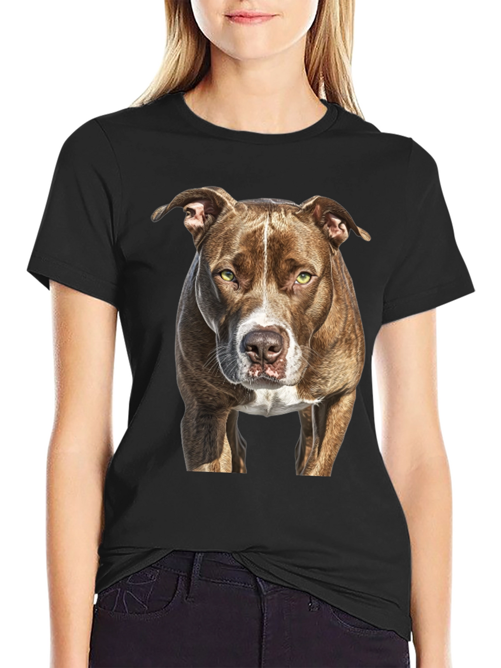 Pitbull Dog Graphic Tee - Classic Black T-Shirt
