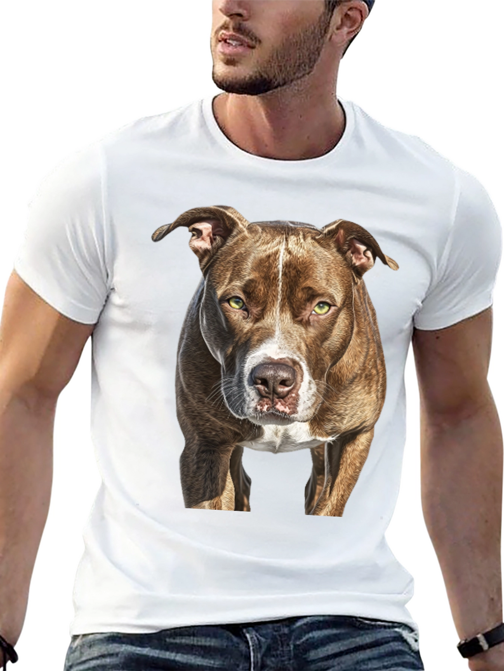 Pitbull Dog Graphic Tee - Classic Black T-Shirt