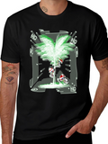 Tropical Christmas Tee with Santa Skeleton Design