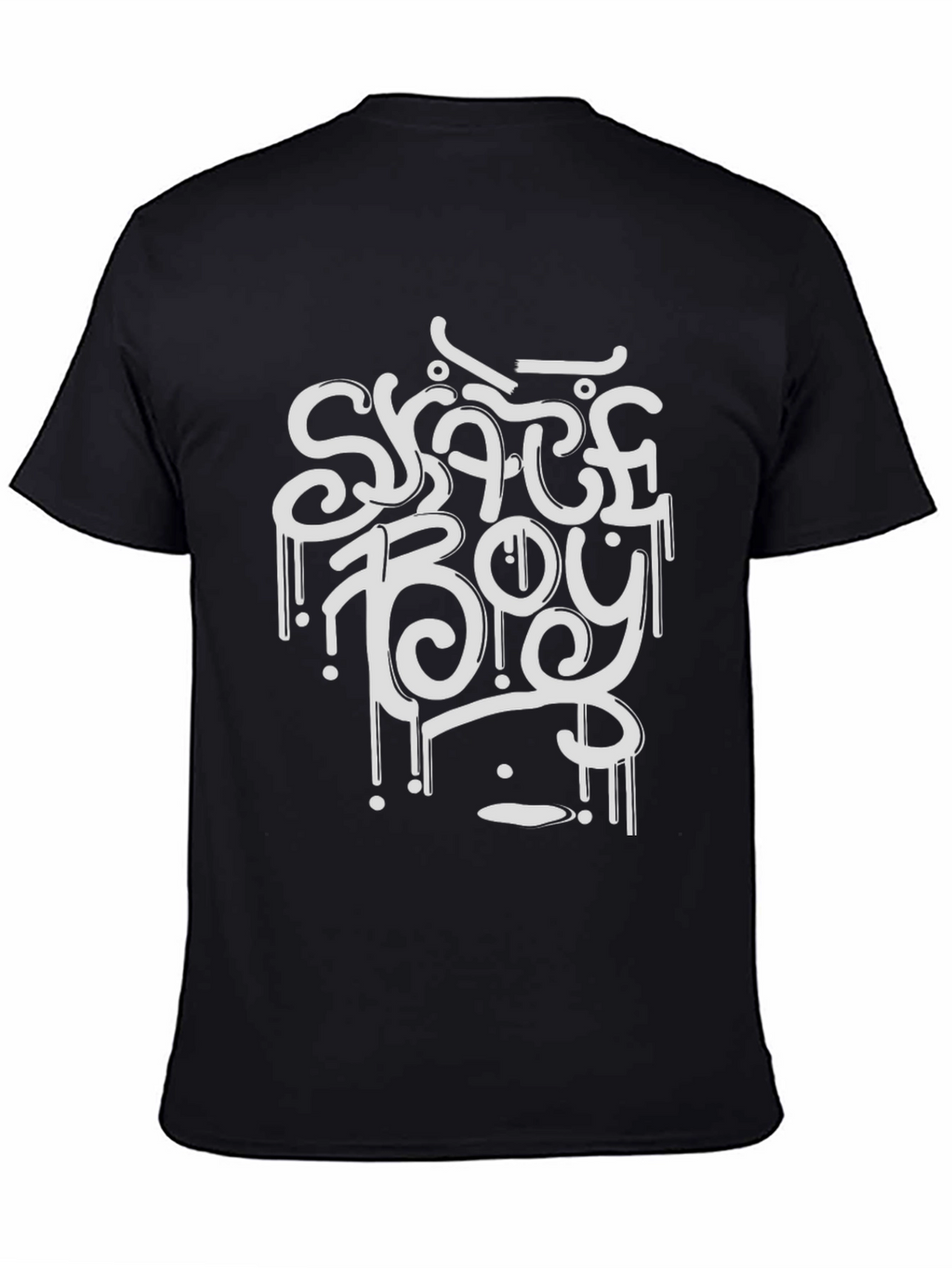 Skate Boy Graphic Tee - Black