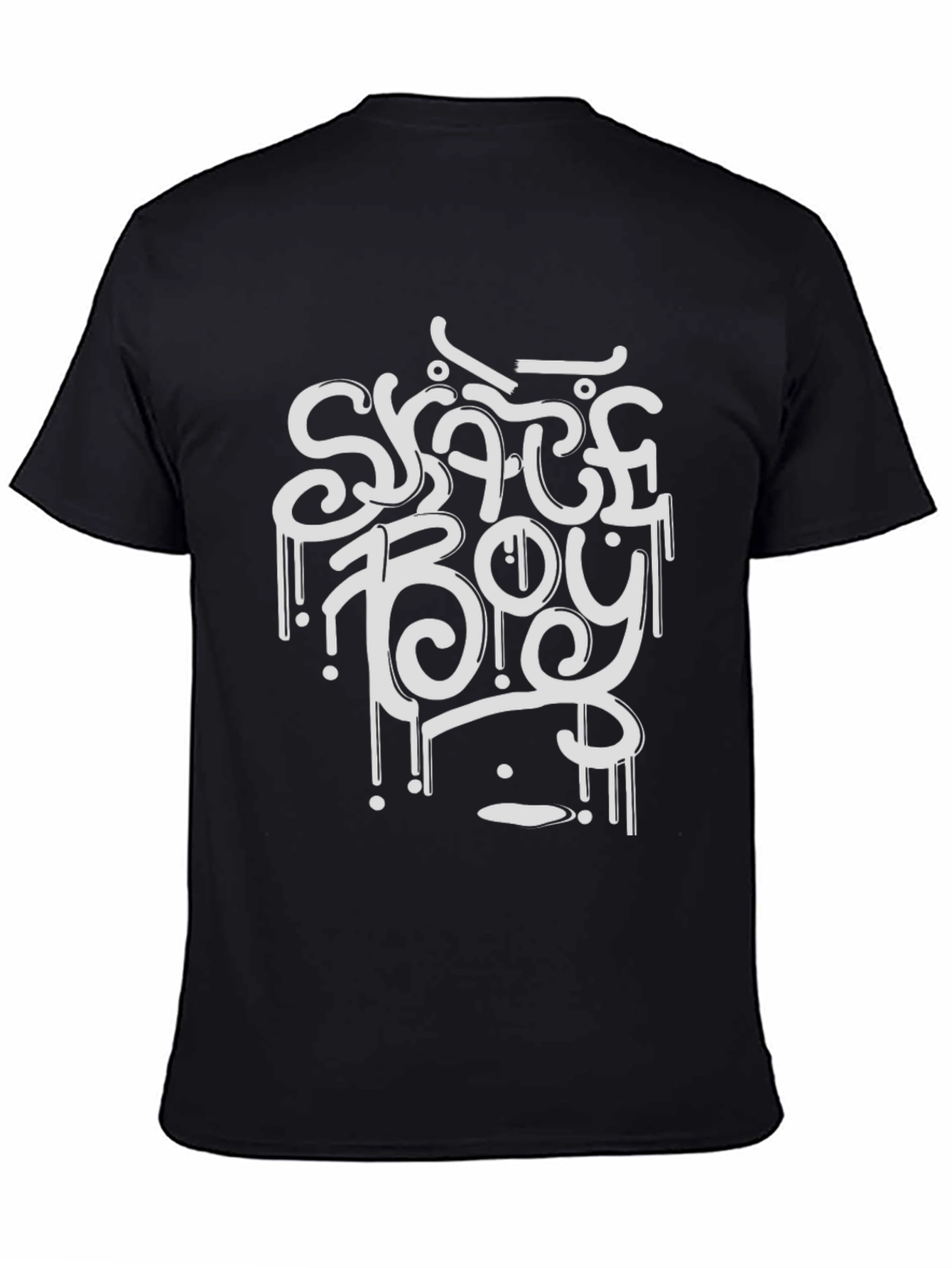 Skate Boy Graphic Tee - Black