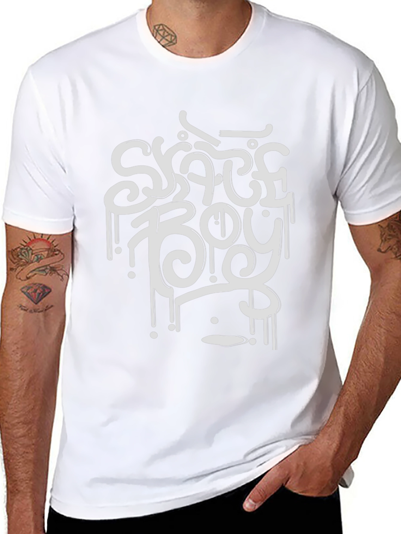 Skate Boy Graphic Tee - Black