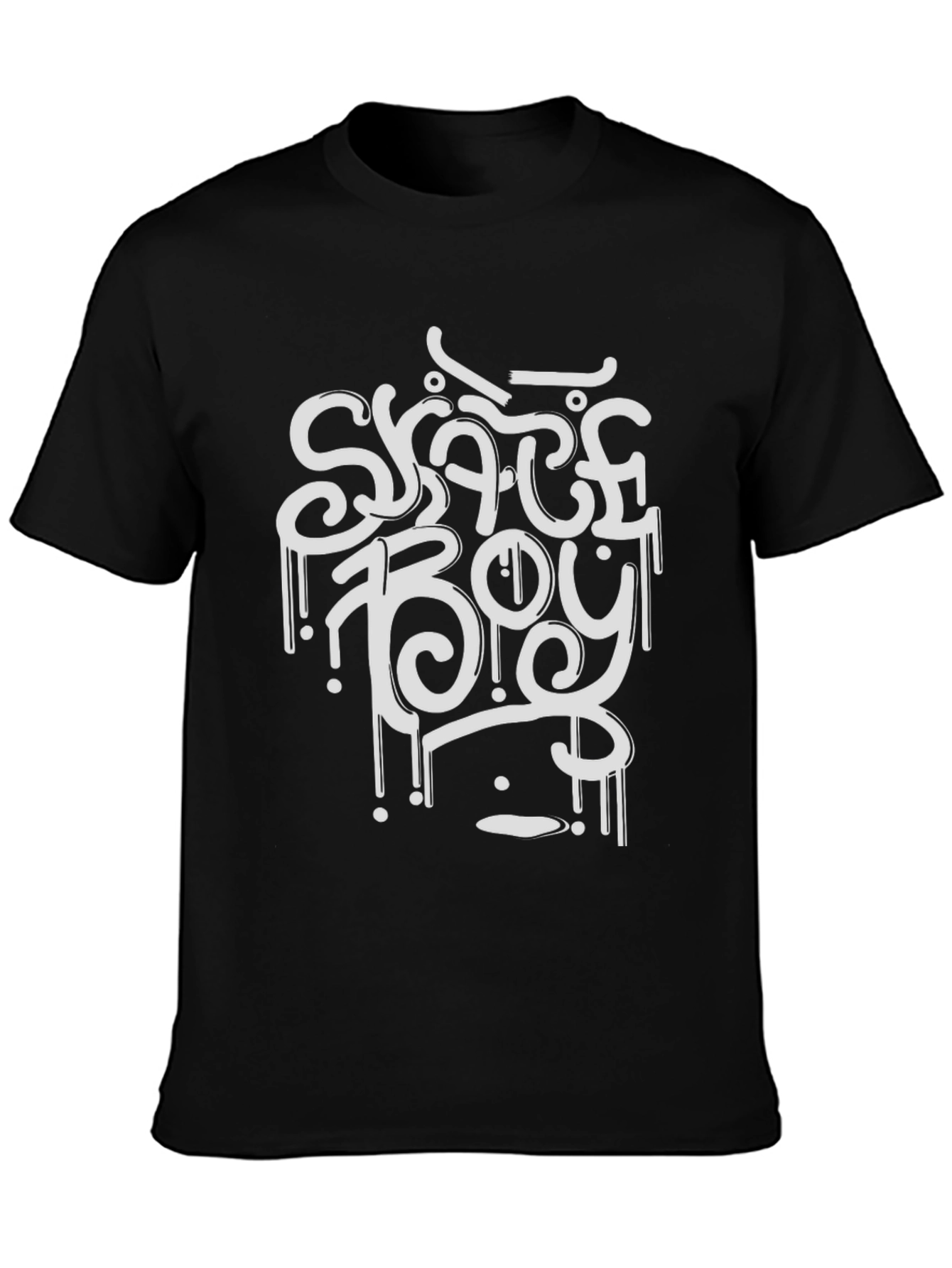 Skate Boy Graphic Tee - Black