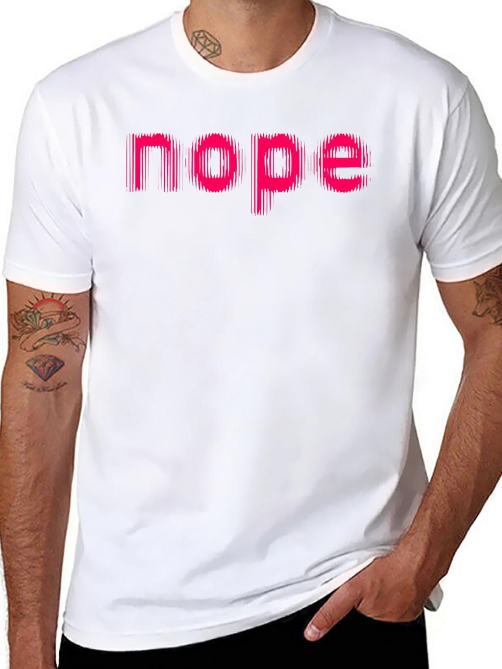 Nope Graphic Tee - Mens Black Casual Shirt