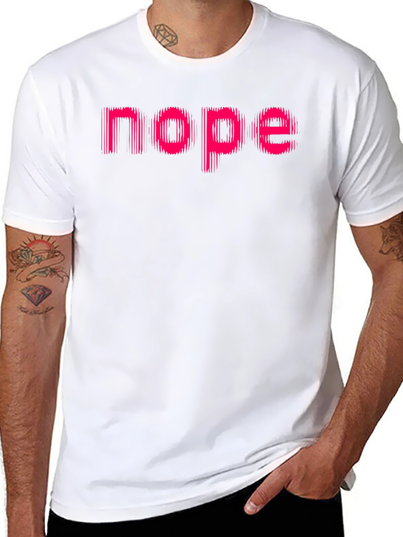 Nope Graphic Tee - Mens Black Casual Shirt