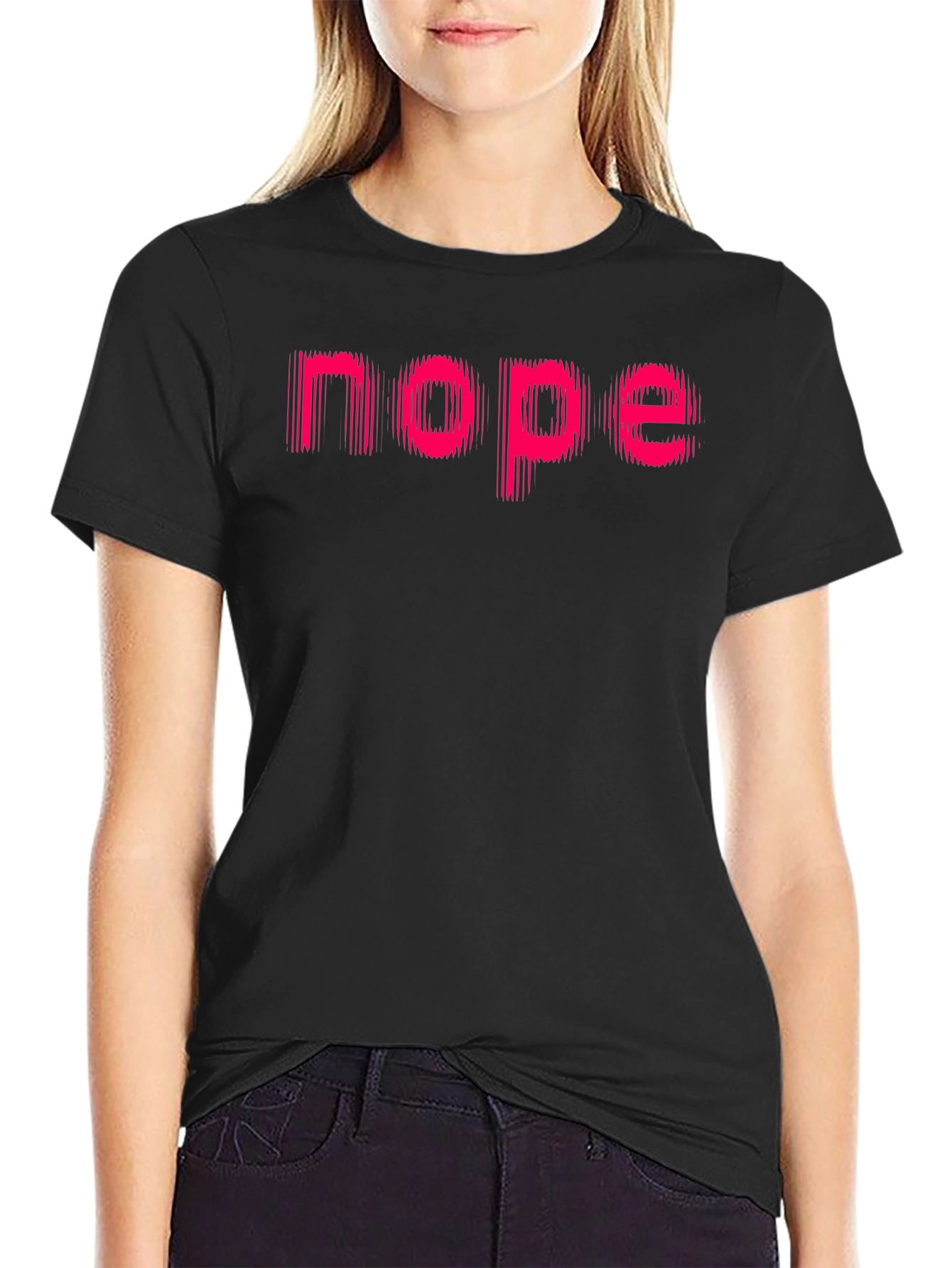 Nope Graphic Tee - Mens Black Casual Shirt