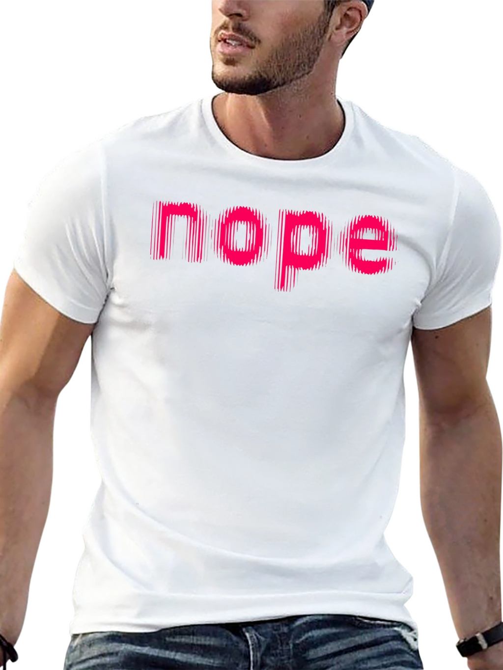 Nope Graphic Tee - Mens Black Casual Shirt